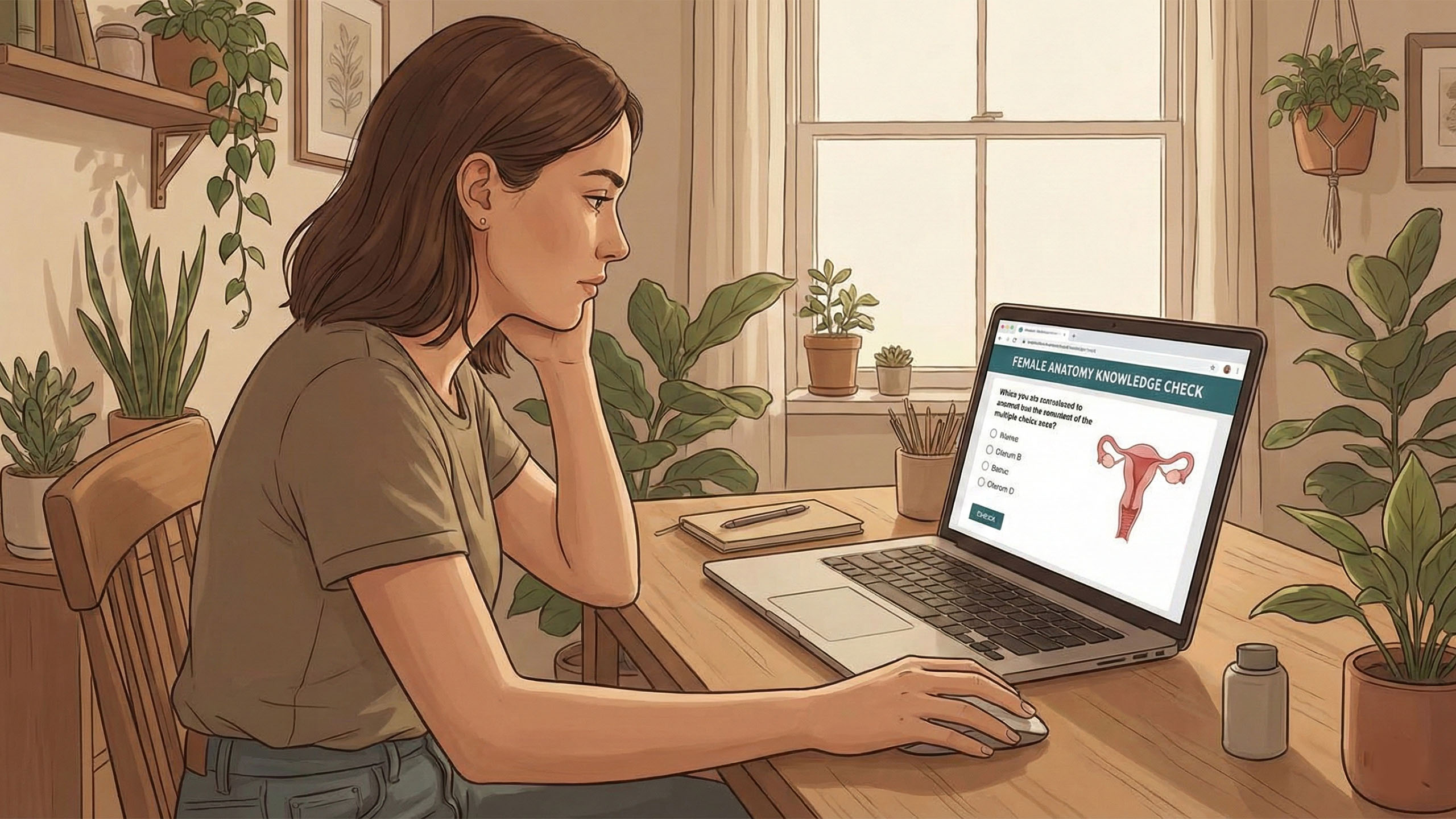 Illustration representing educational self-assessment tests