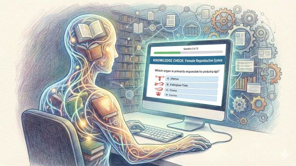 オンライン知識テストのイラスト