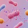 Illustration of beneficial Lactobacillus bacteria symbolizing the vaginal microbiome.